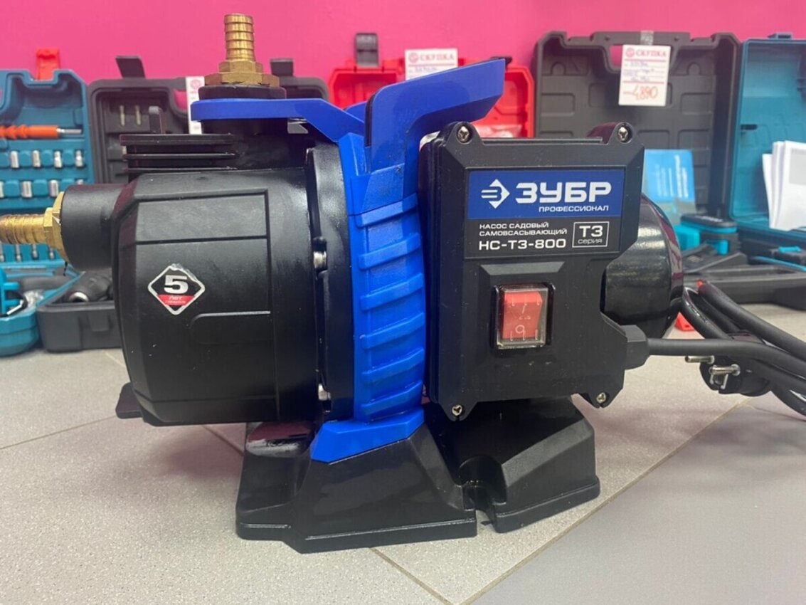 Насос садовый самовысасывующий ЗУБР Т3